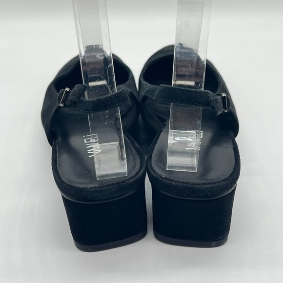 Vaneli Womens Size 6.5 Black Suede Leather Slingback Low Pumps Heels Shoes - Picture 6 of 12
